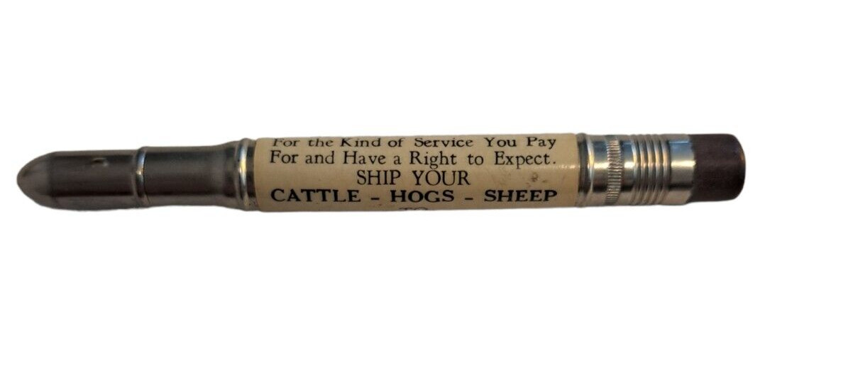 Brown Goff Livestock Commission Co Stock Yards Sioux City IA Bullet Pencil