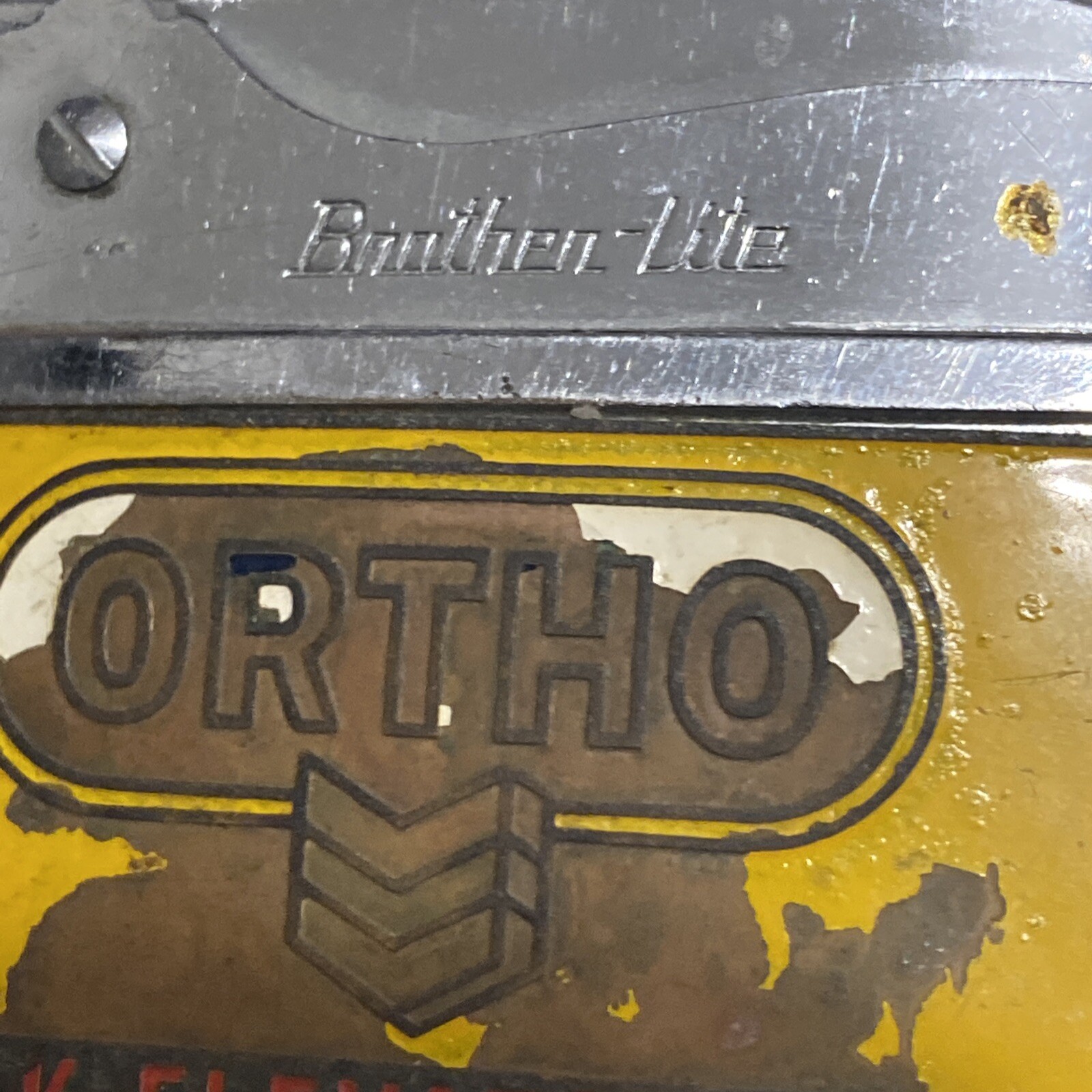 Vintage ORTHO CHEVRON FERTILIZERS PESTICIDES ADVERTISING LIGHTER Brother Lite