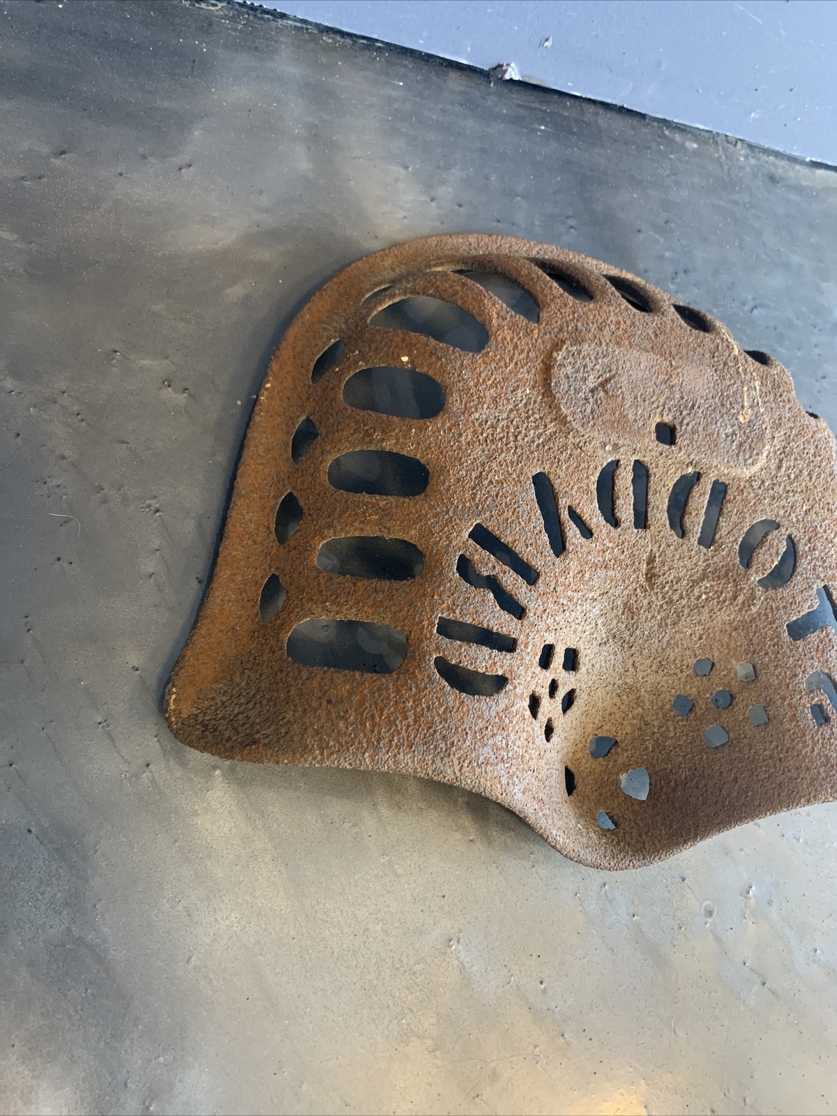 Vintage Stoddard Cast Iron Tractor Seat Antique Farm Tools Equipment