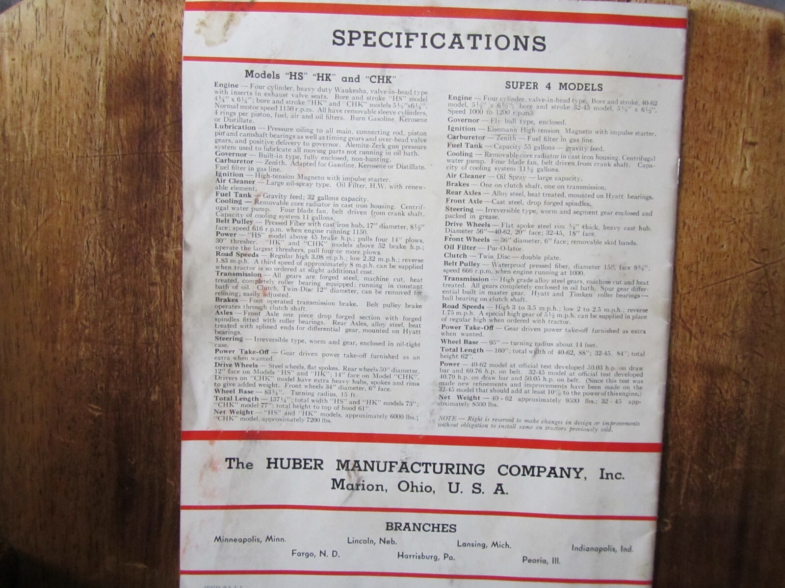 ORIGINAL VINTAGE CASE TRACTOR MODEL C C BROCHURE NICE
