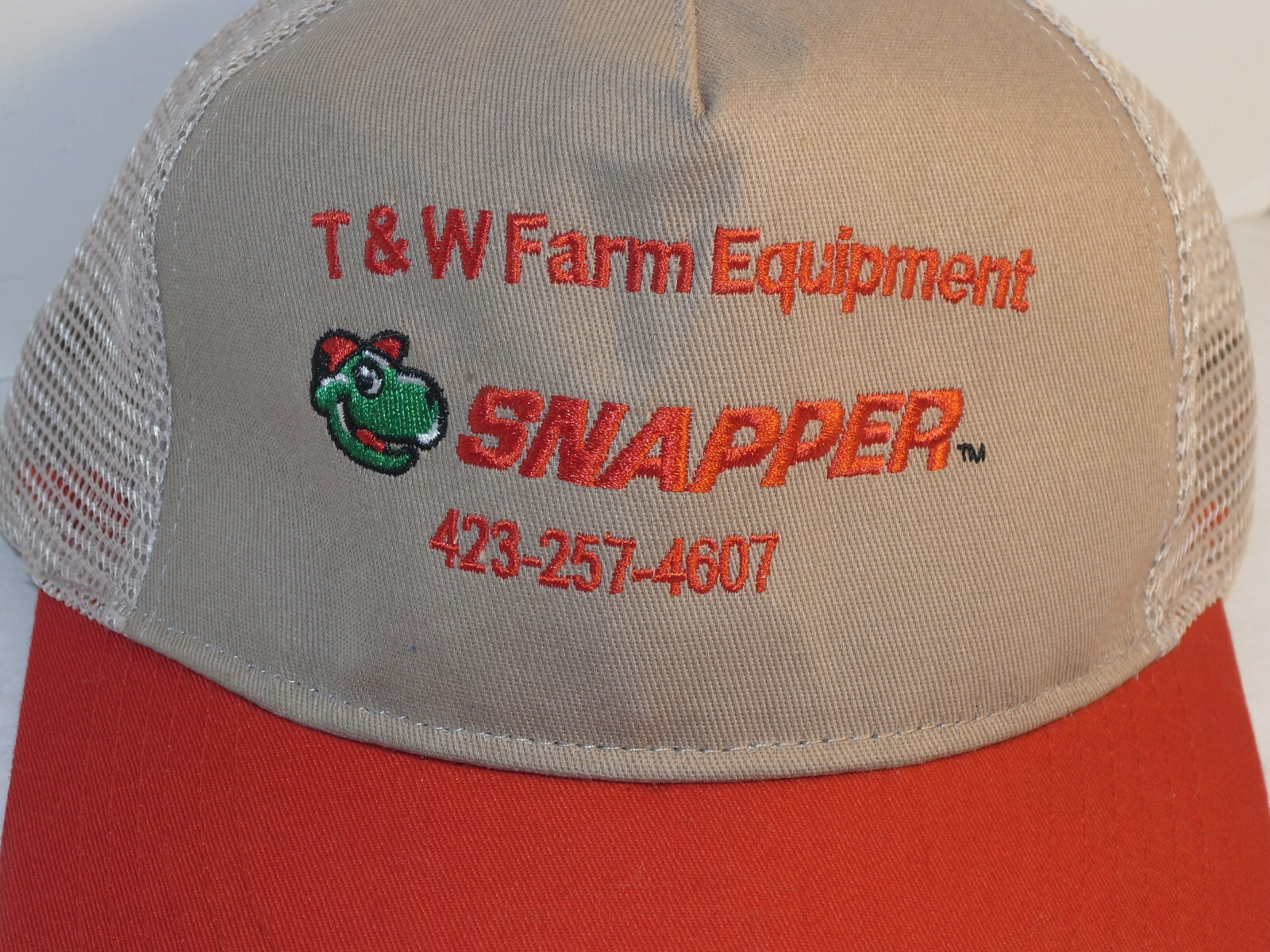 VINTAGE FARM EQUIPMENT & SNAPPER MOWER HAT/CAP! EMBROIDERED LOGOS! SNAPBACK!