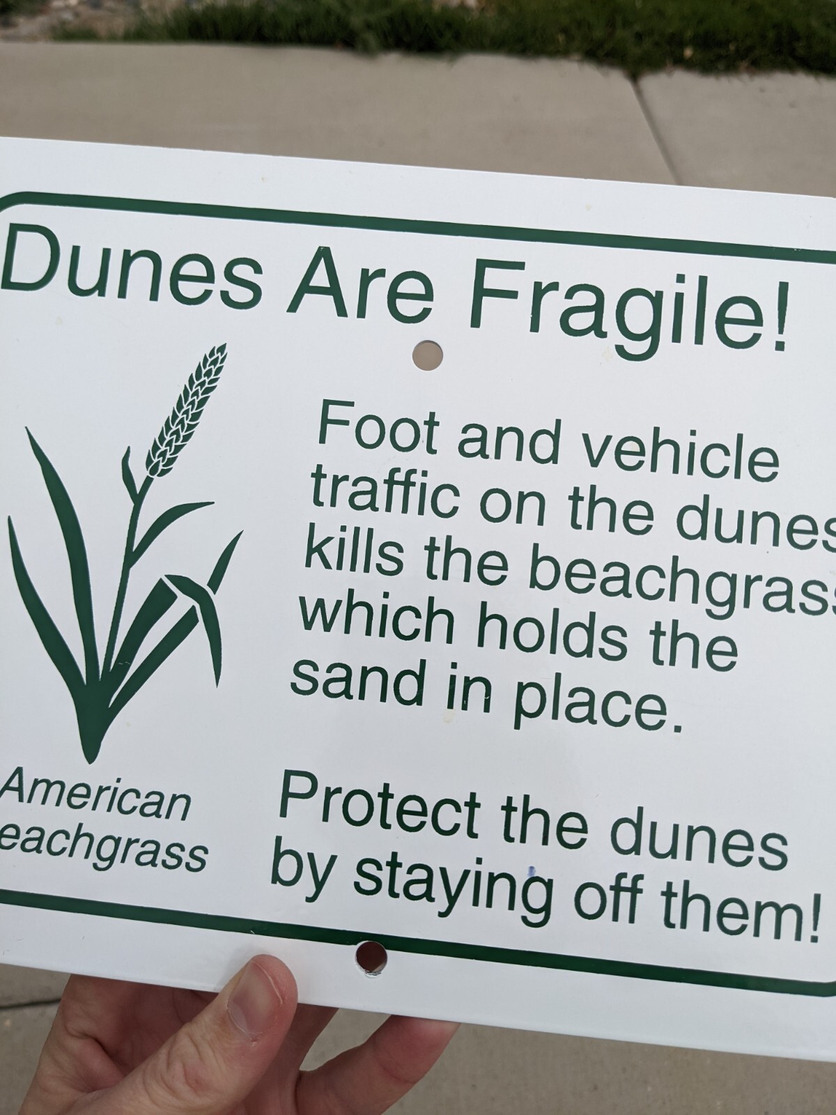 Rare Vintage Dunes Are Fragile Protect The Dunes Porcelain/Enamel Sign