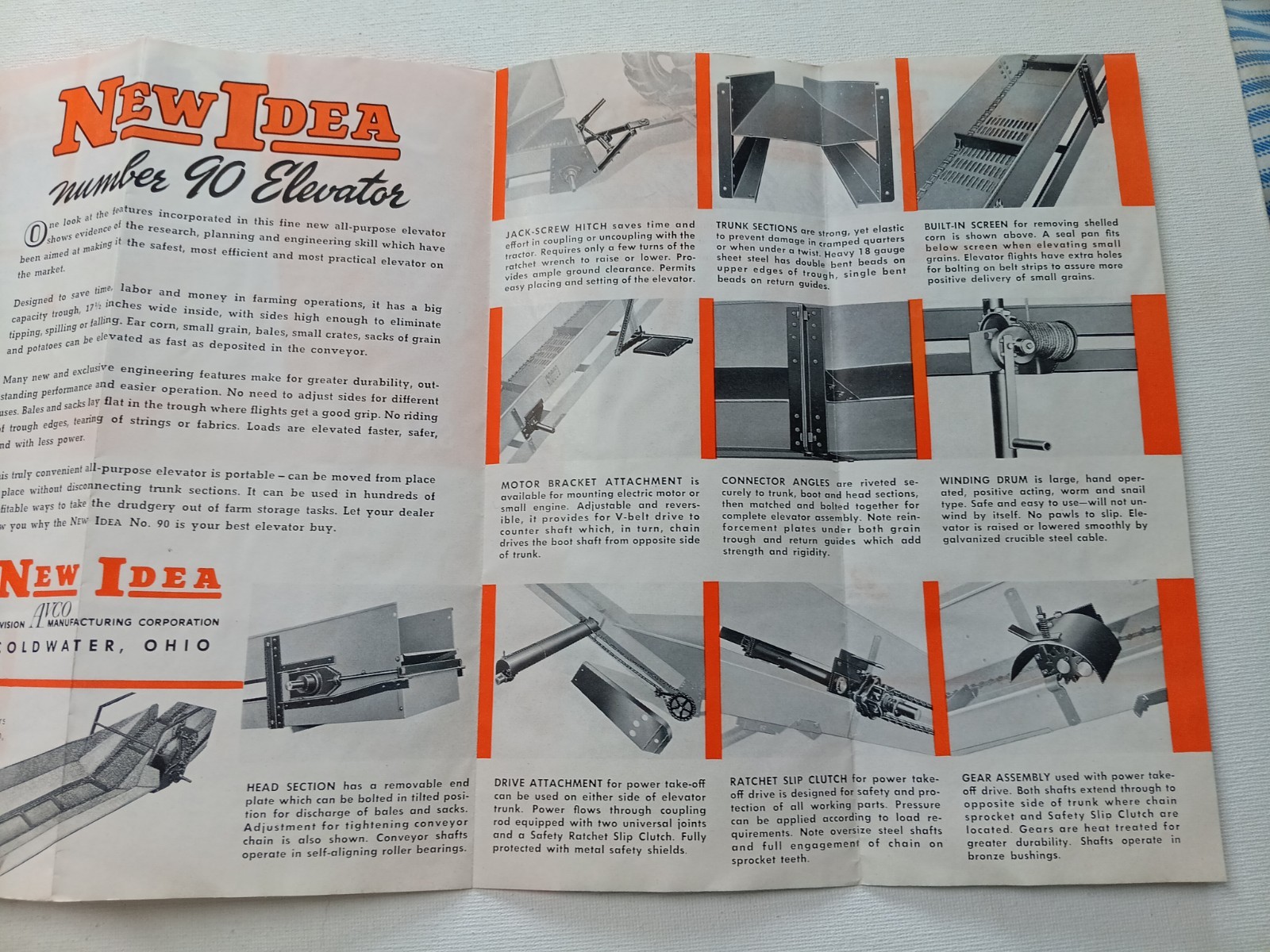 Model 90 New Idea Elevator Equipment Sales Brochure Pamplet