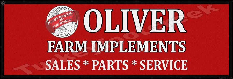 Oliver Farm Implements 6&Prime; x 18&Prime; Metal Sign