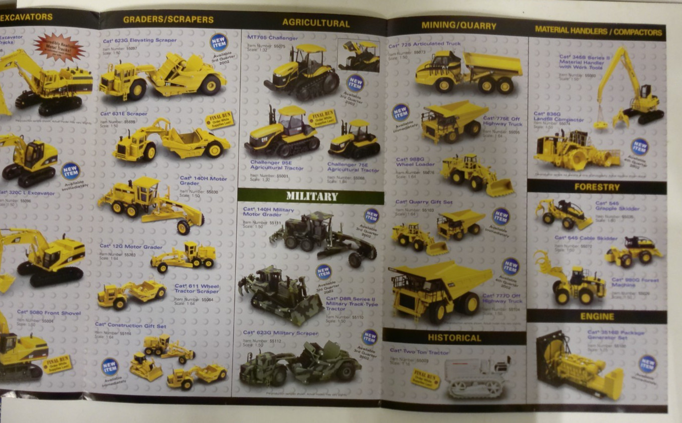 Lot of 4 CAT Norscot Scale Model Replicas Catalogs 2002-2005