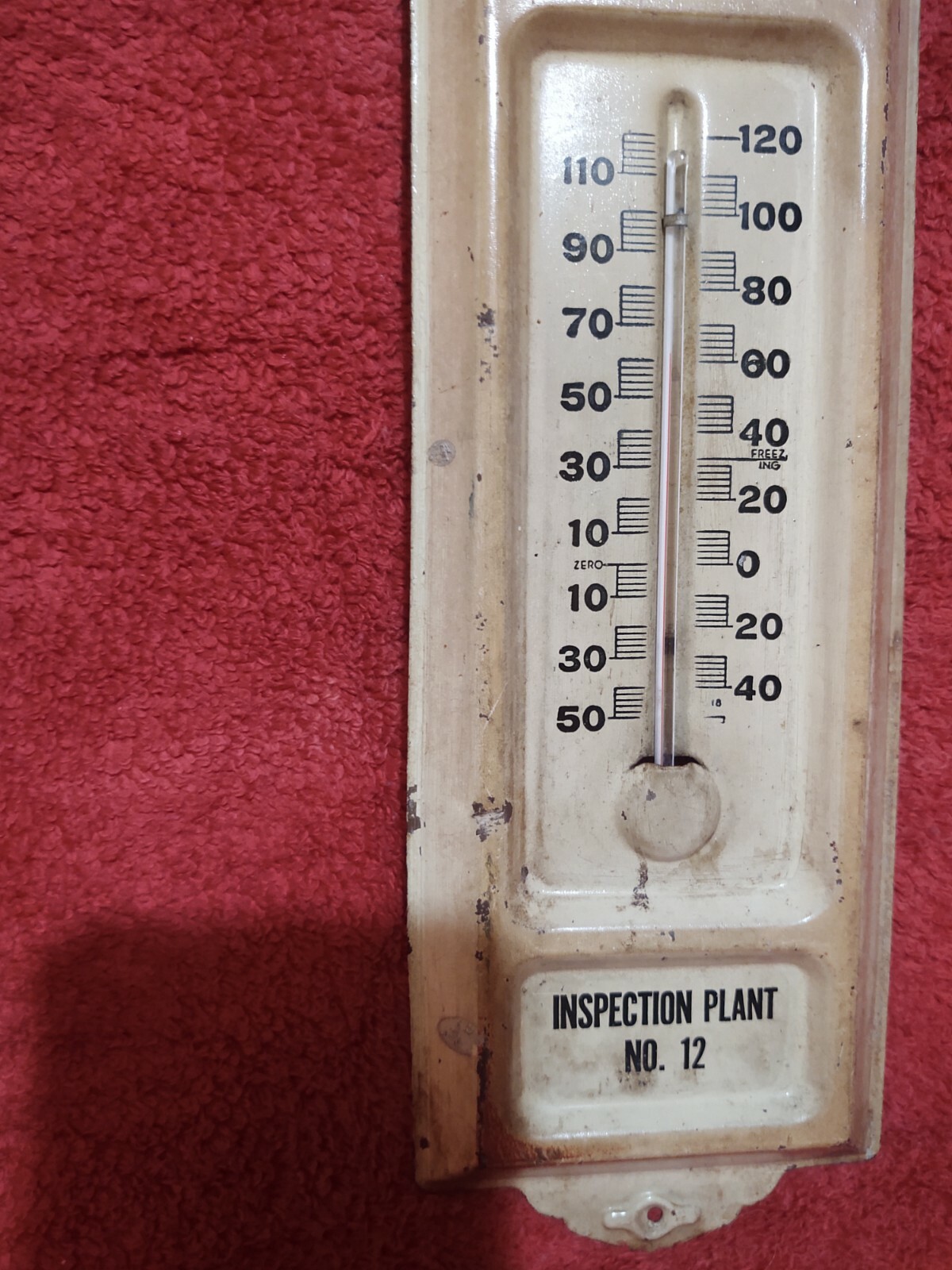 VINTAGE FARM MEAT PACKING COMPANY THERMOMETER