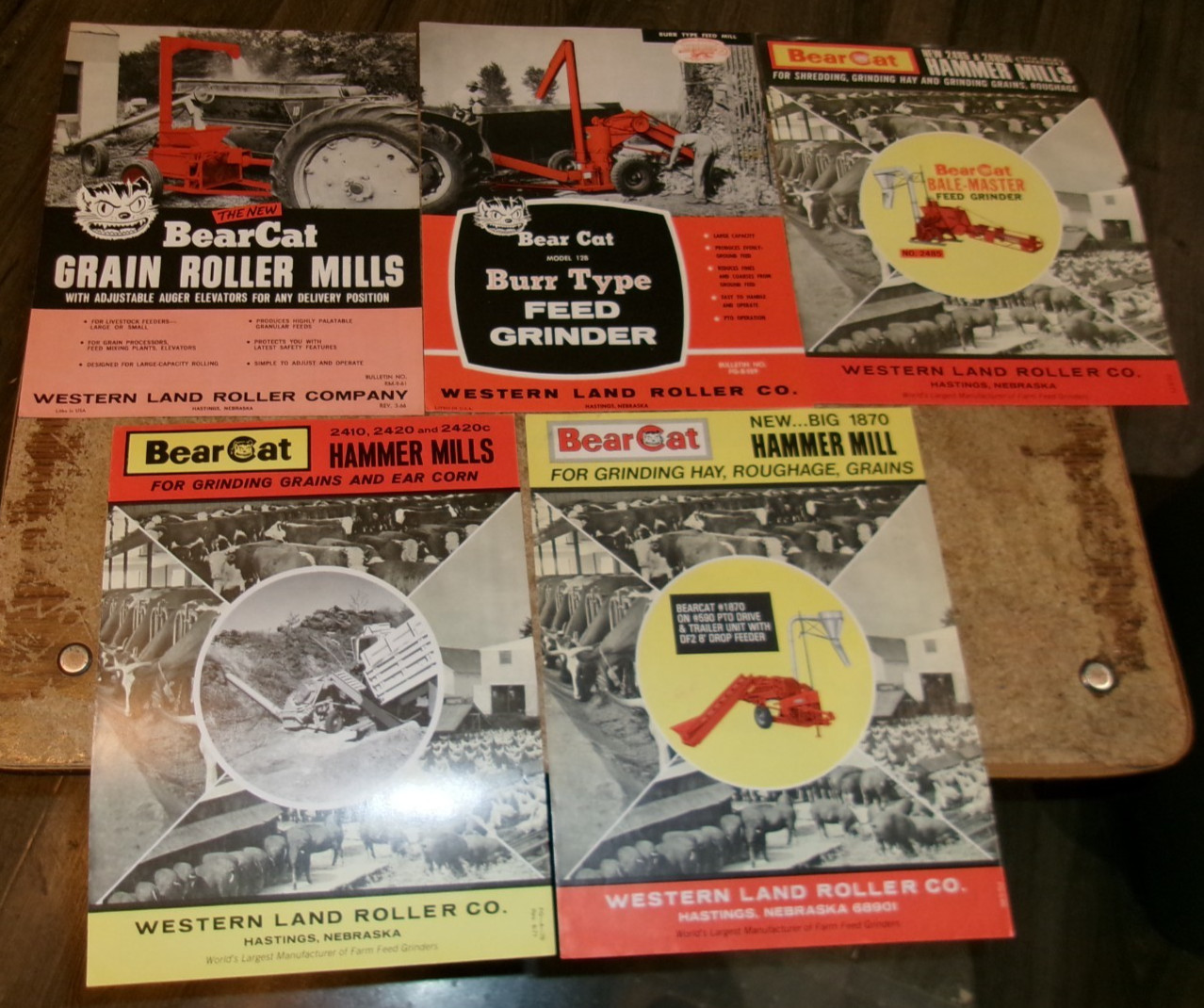 5-lot 60&rsquo;s-70&rsquo;s bearcat roller/hammer mills brochures very good used