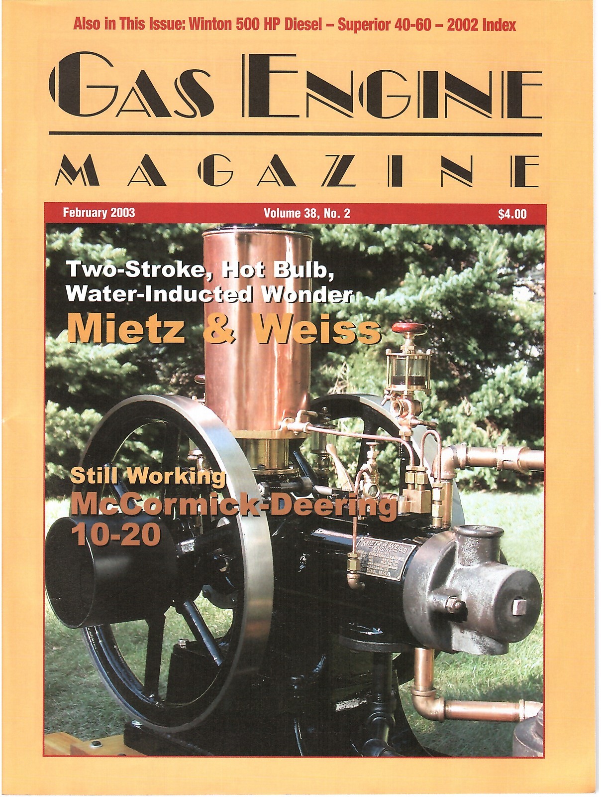 Mietz & Wiess Engines, 500HP Winton, Capacitors Hercules Model S, Superior 40-60