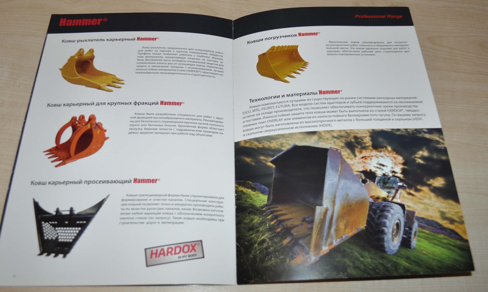 Hammer Buckets for mining excavators Construction Brochure Prospekt