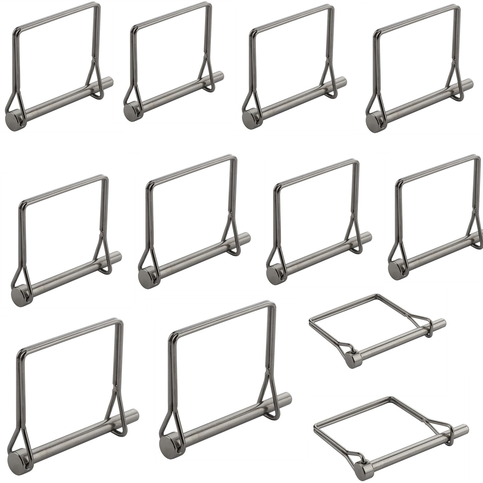 12PCS Towing Hitch Clips Trailer Coupler Pin 1/4&Prime; x 2-3/4&Prime; Trailer Locking Pin