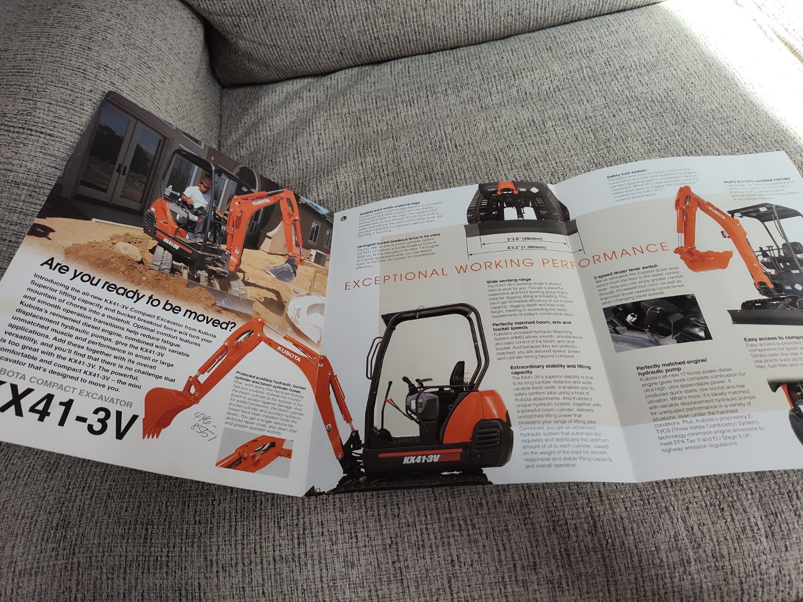 2003 Kubota KX Compact Excavator sales brochure