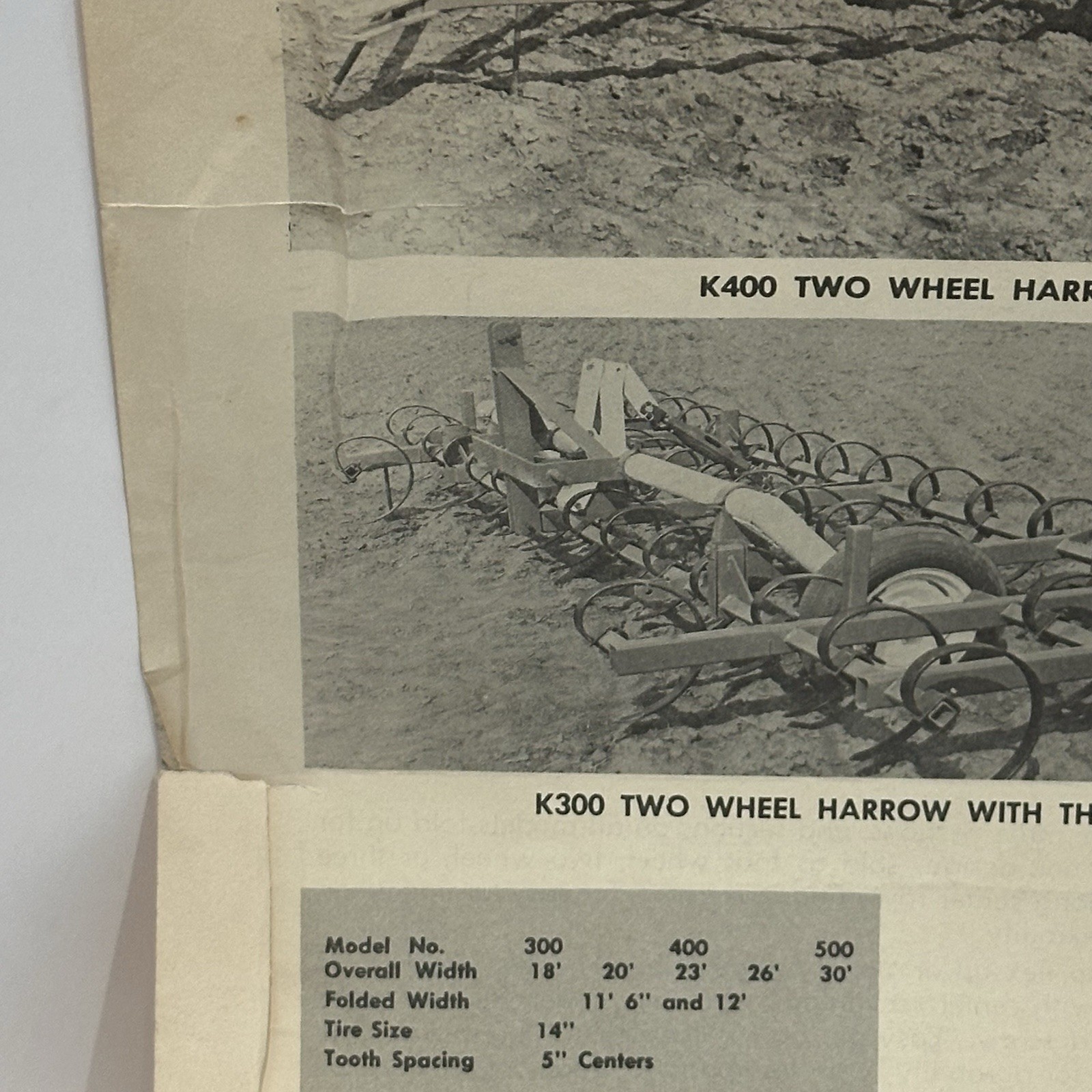 Vintage Kaufman Motor & Equip. Flyer Brochure Spring Tooth Harrow Newton KANSAS
