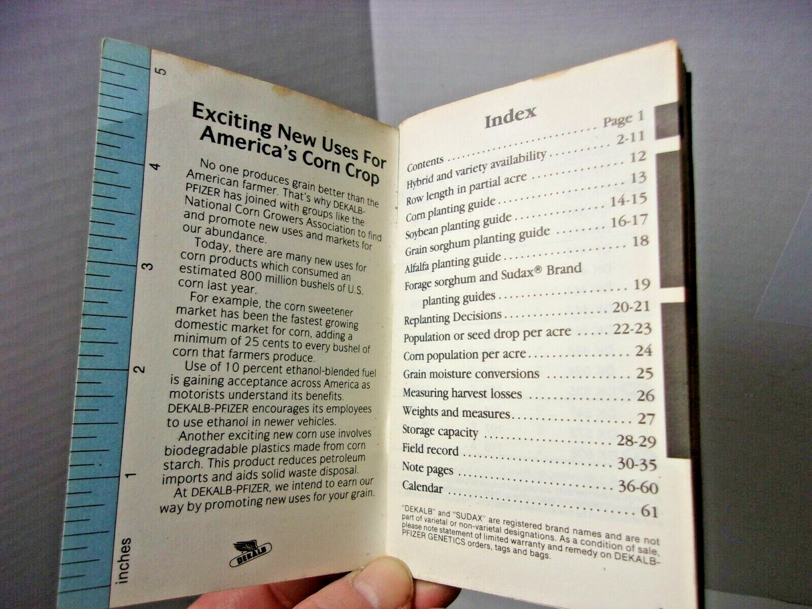 Dekalb Farmers Pocket memo Advertising Agriculture 1980&rsquo;s Vintage Book Farm