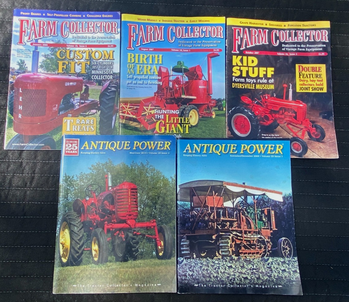 Farm Collector Magazine lot of (5) Antique Power, Farming / Tractor Book