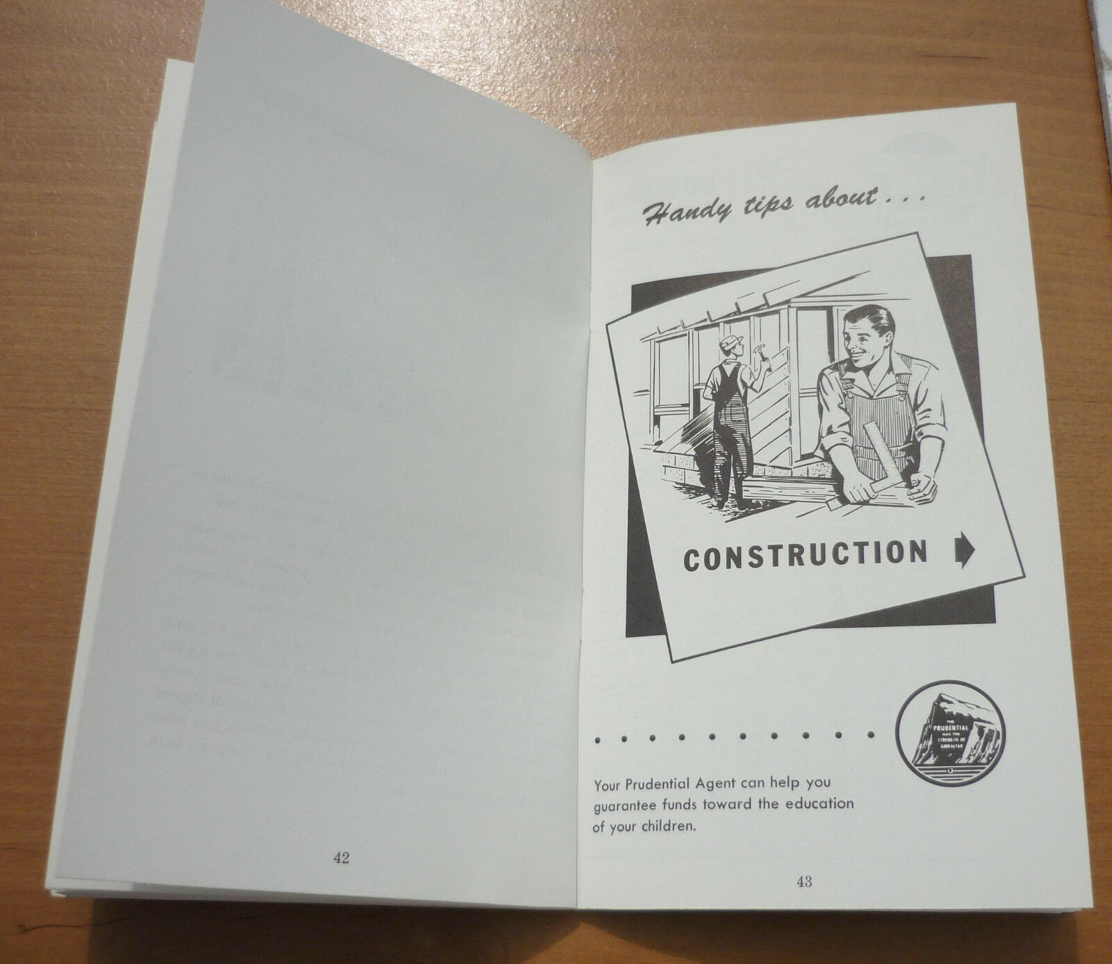 Vintage Prudential Insurance Company Handbook for Farmers and Ranchers EXC COND