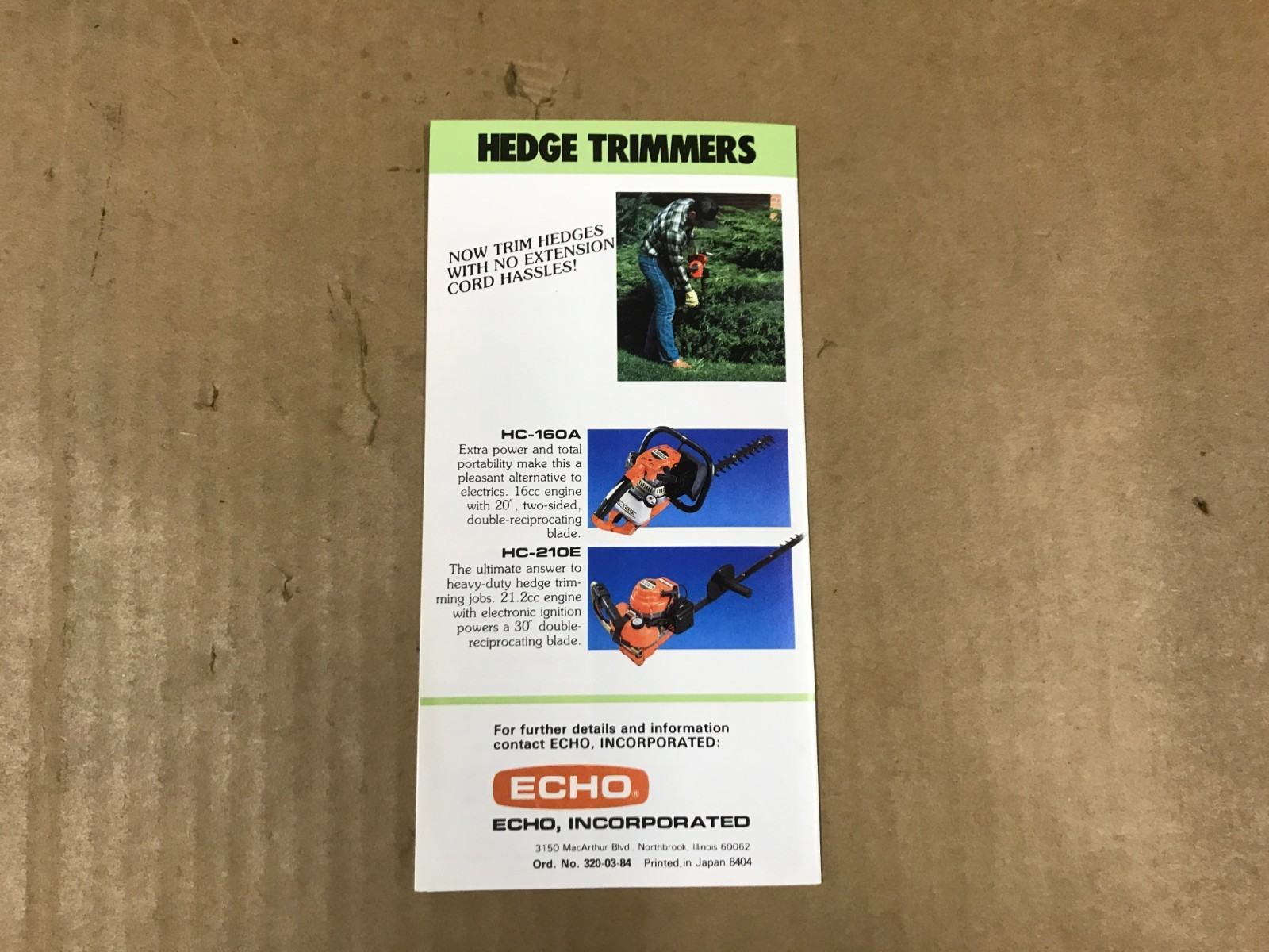 Vintage Echo Quality Outdoor Power Equipment Brochure