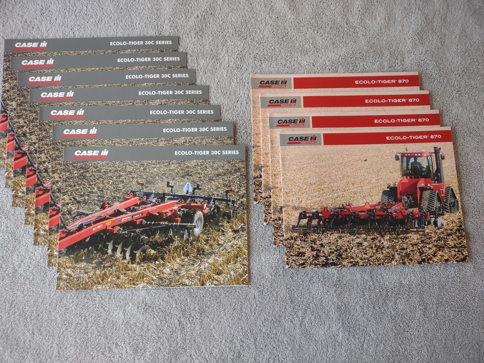 Case IH Ecolo-Tiger 30C Series Ecolo-Tiger 870 Sales Brochures. Lot Of 11.