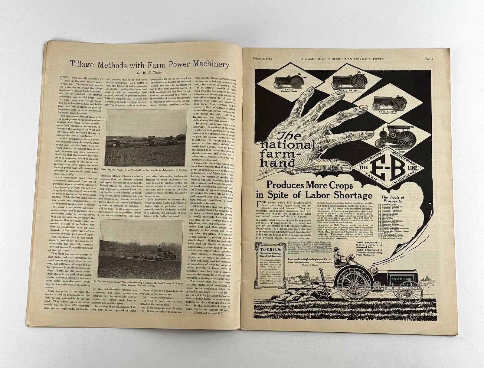 The American Thresherman & Farm Power MAGAZINE February 1918 MADISON, WIS.