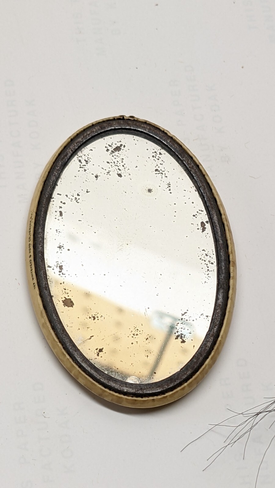 1902 Live Stock Celluloid Advertising Pocket Mirror Sioux City Omaha Chicago