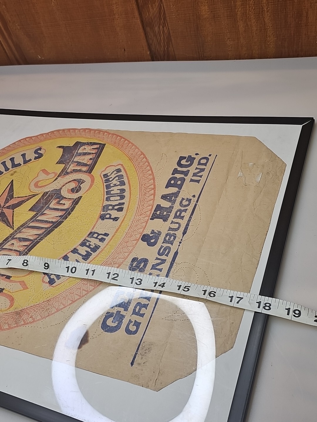 Greensburg Indiana Vintage Paper Feed Sack Cut Out Gebs & Habig Morning Star