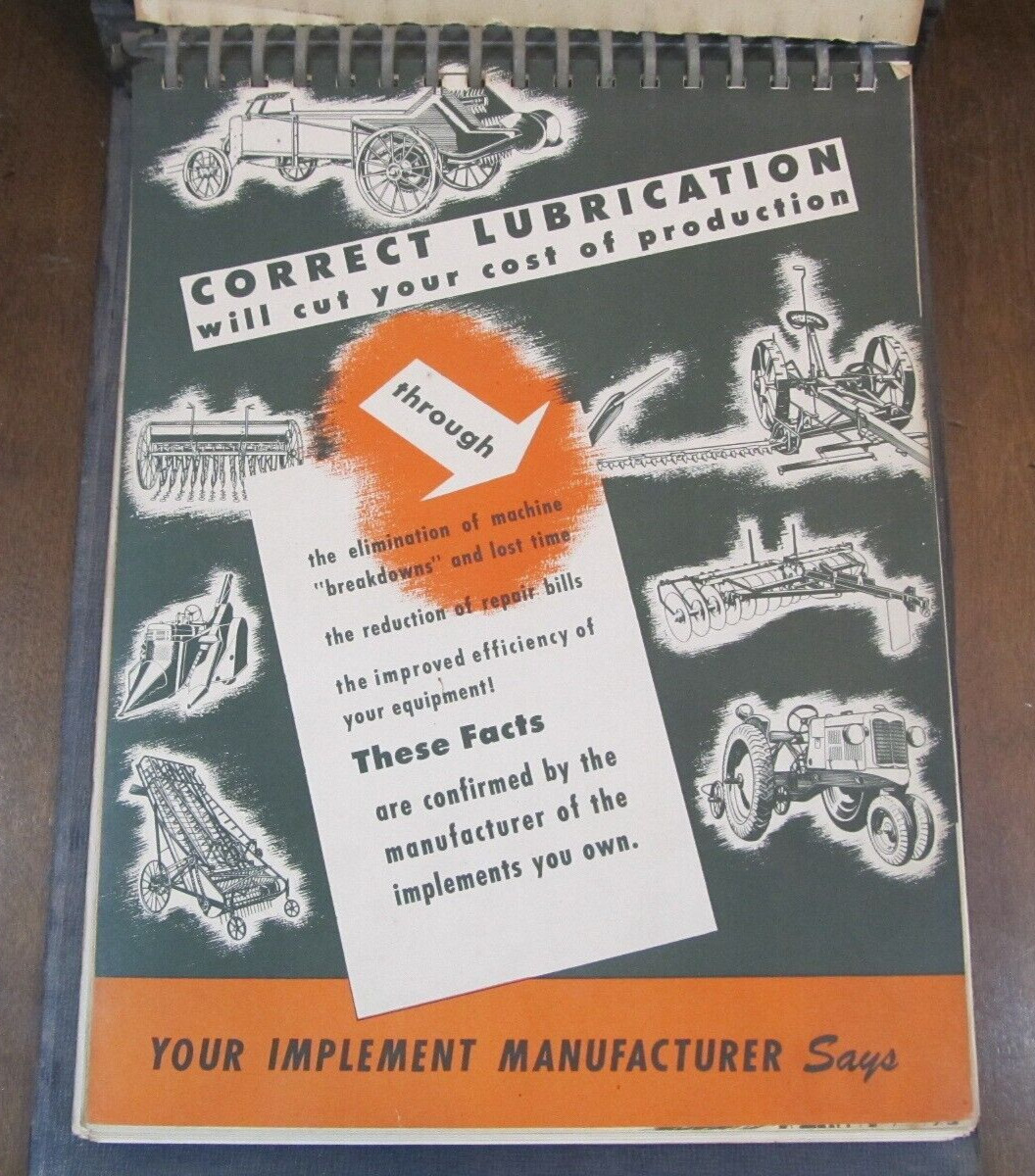 Vintage Book Alemite Prescribed Lubrication For Farm Machinery 1945 Guide