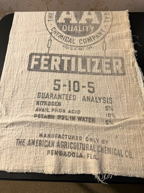 American Agricultural Chemical Company 100# fertilizer sacks bags