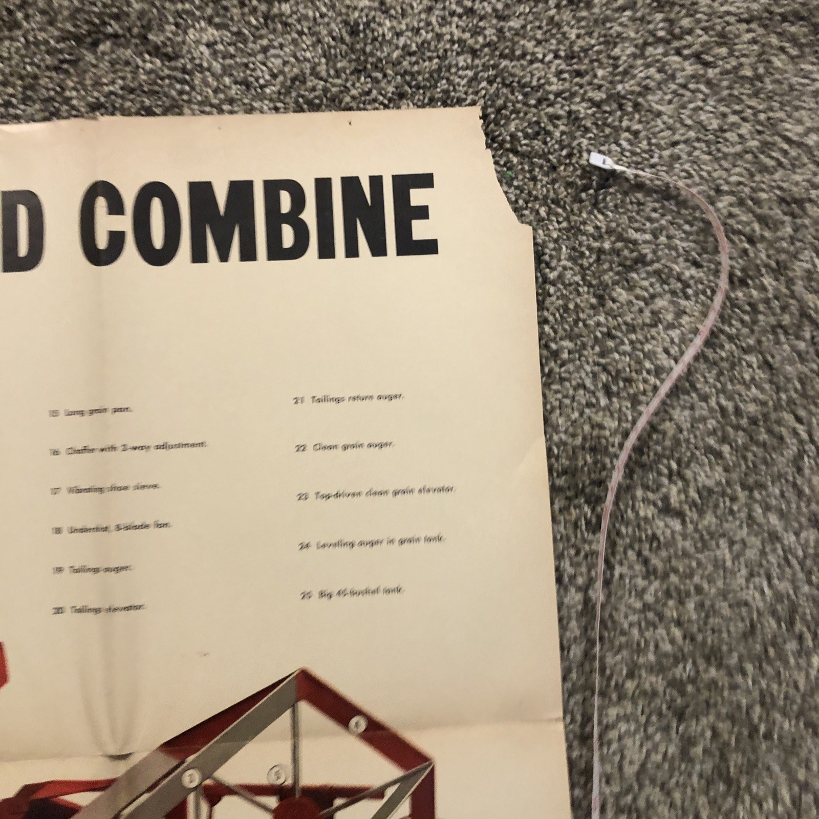 Rare Ford Tractors Implement Mailing POSTER Brochure 31×23” Combine