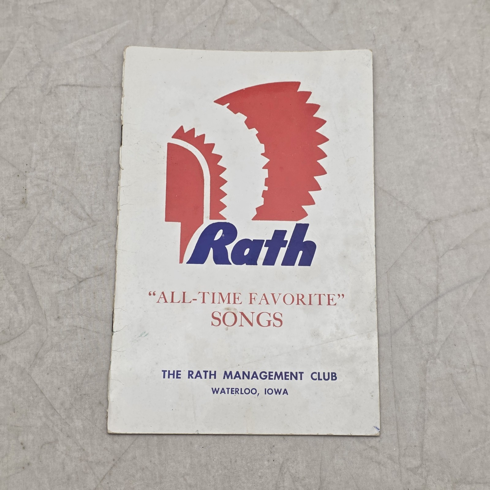 Rath Management Club Songs Book May 1952 Waterloo Iowa Meat Packing Packer 50s