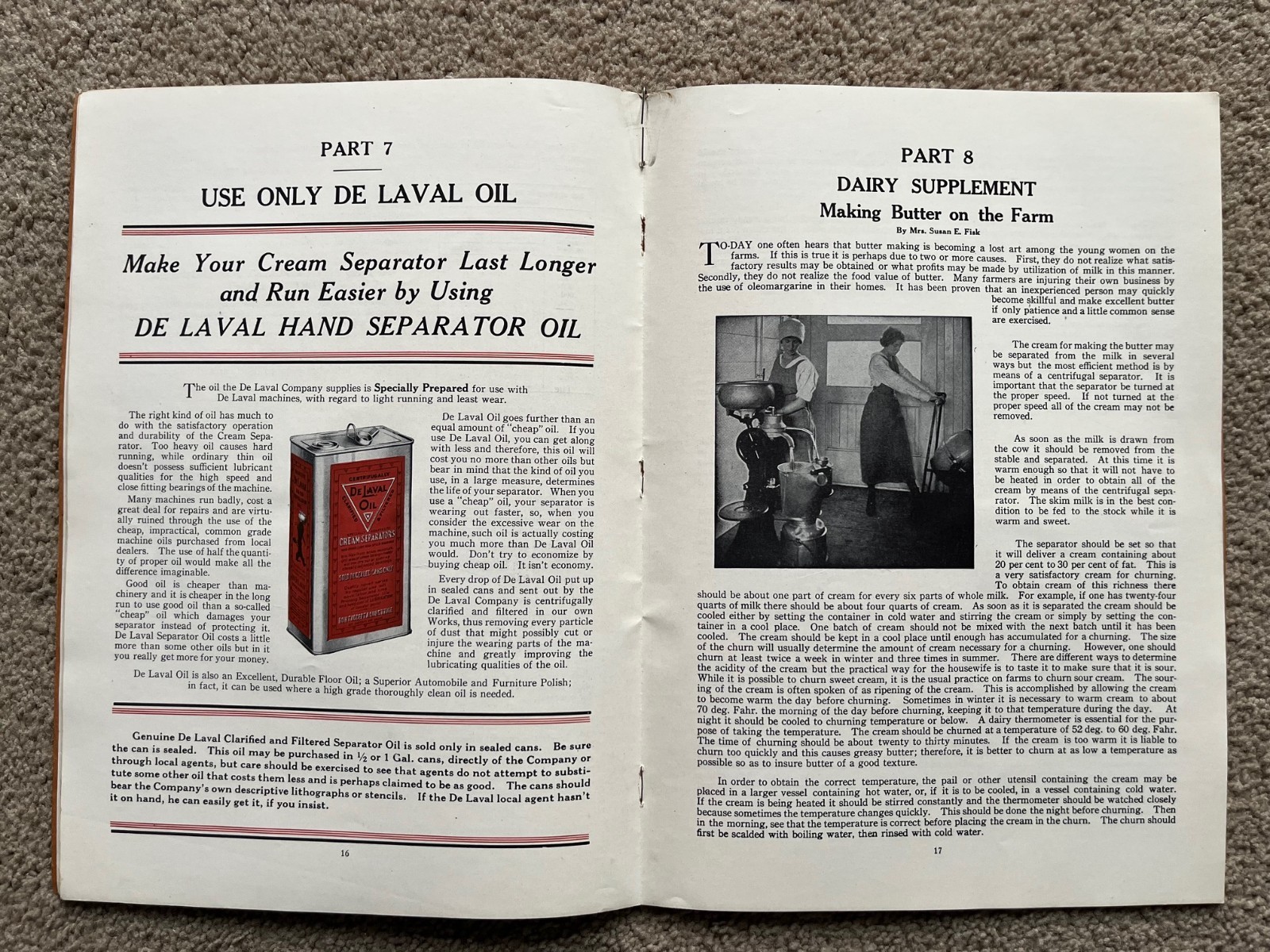 2 DELAVAL CREAM SEPARATOR INSTRUCTION MANUALS