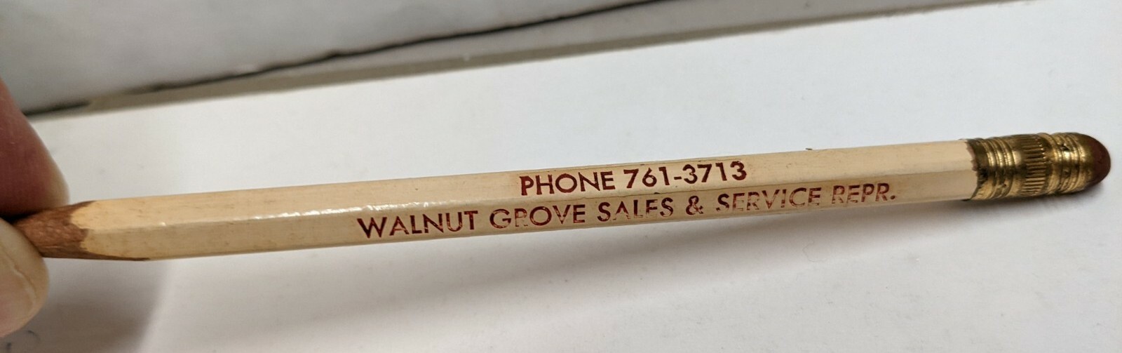 Vintage Walnut Grove Sales & Service Repair Merle Derry Villisca Iowa Pencil