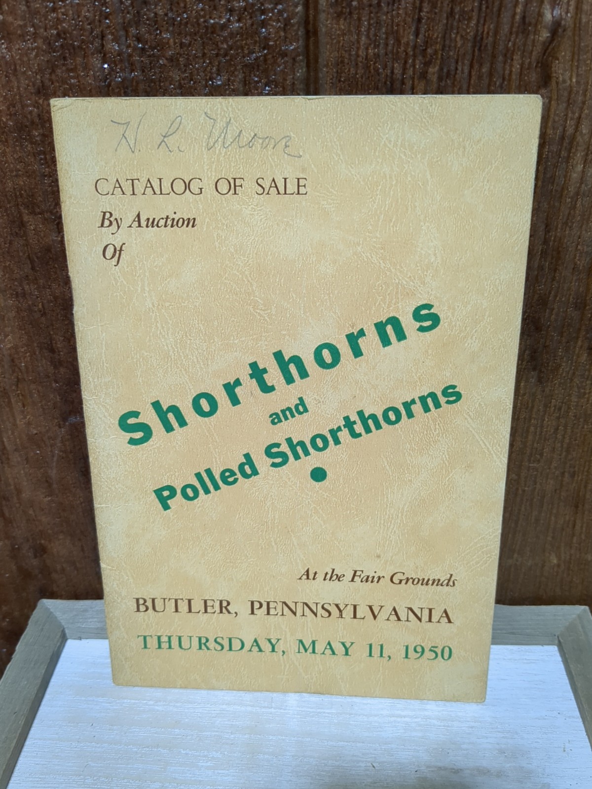 Vintage Shorthorn Cattle Auction Booklet Butler Pa Pennsylvania Breeders 1950