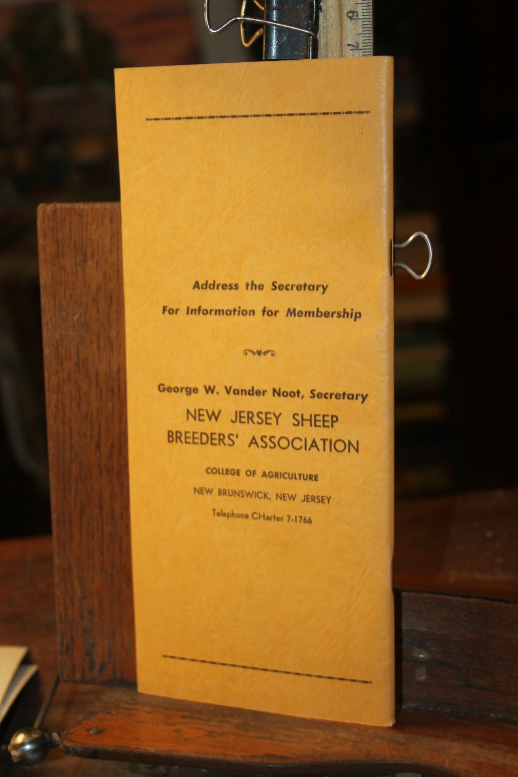 Vintage 1953 New Jersey Sheep Breeders&rsquo; Association Sale Catalog