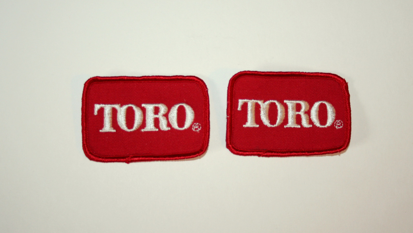 2 Vintage Toro Tractor Lawn Mower Farm Equipment Cloth Jacket Patch New NOS