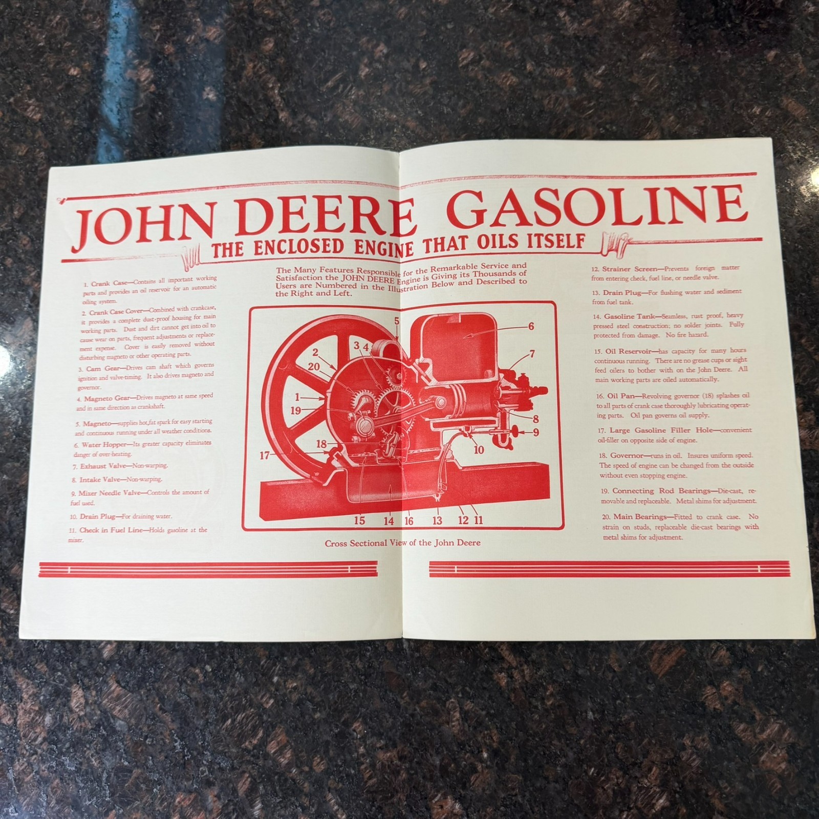 Vintage 1930s John Deere Type Model E Stationary Engine Brochure Reproduction?