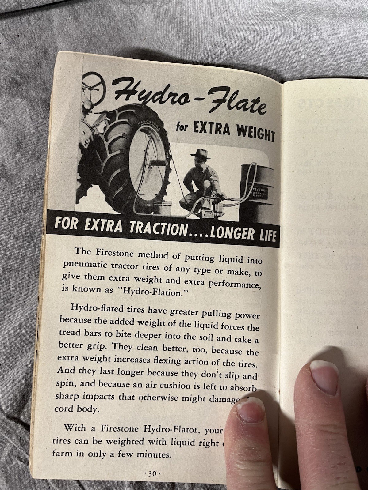 Vintage 1947 Firestone Farm Guide Brochure Farm Advertising Booklet