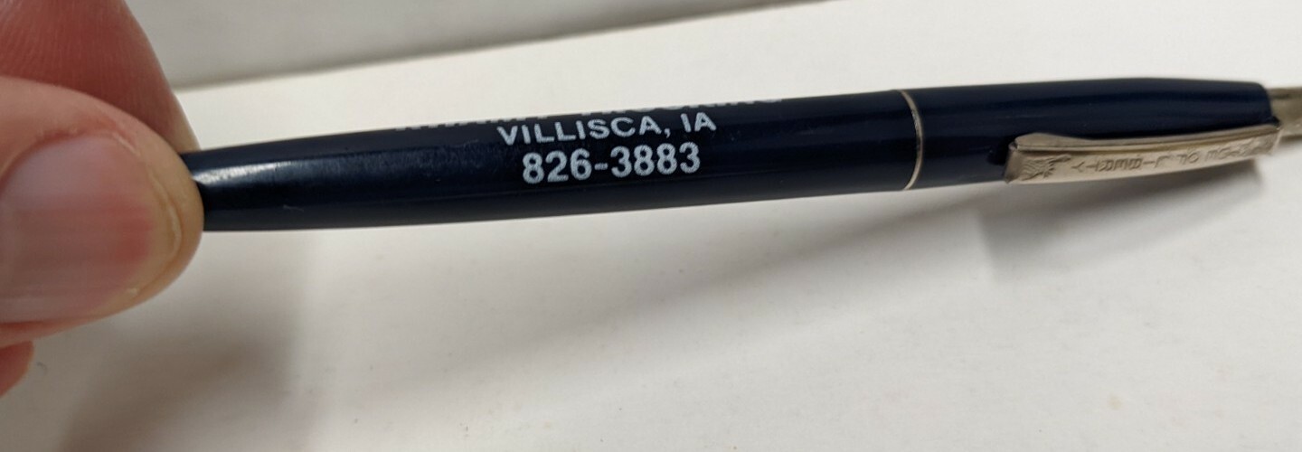 Vintage Rhamy Trucking Villisca Iowa IA Advertising Pen