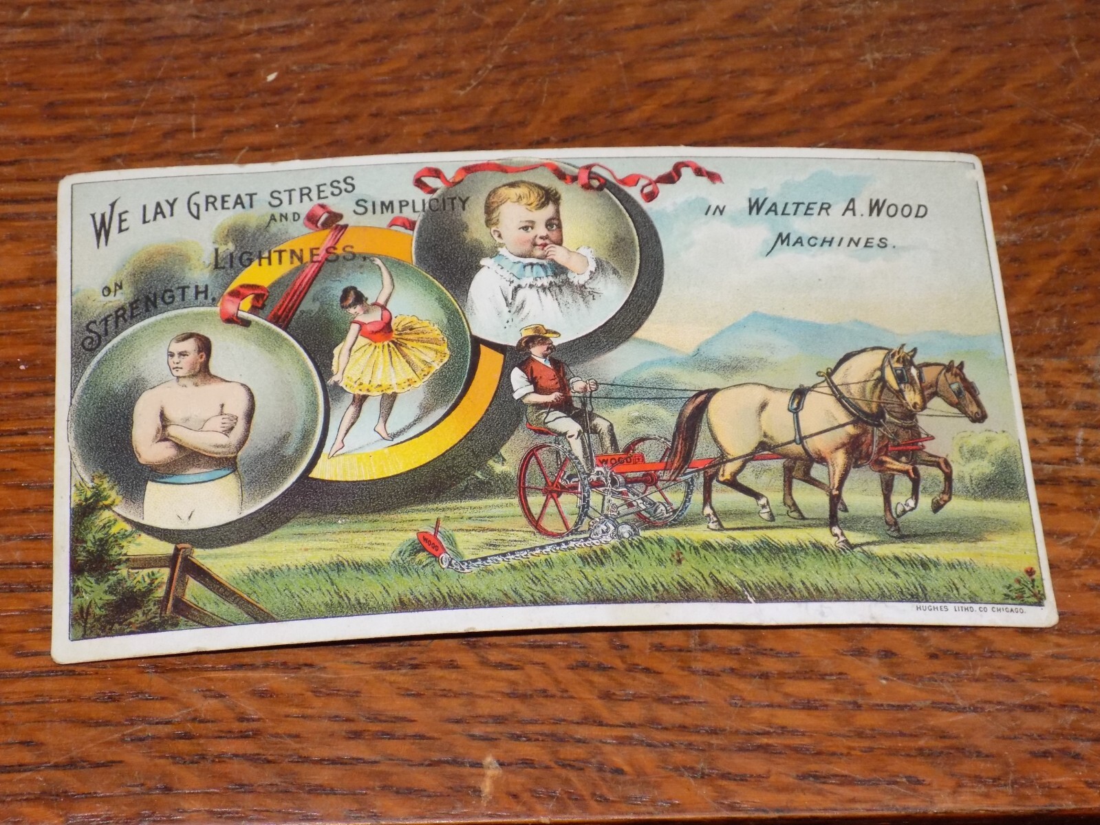 Vintage Walter A. Wood Binders, Mowers & Reapers, Trade Card