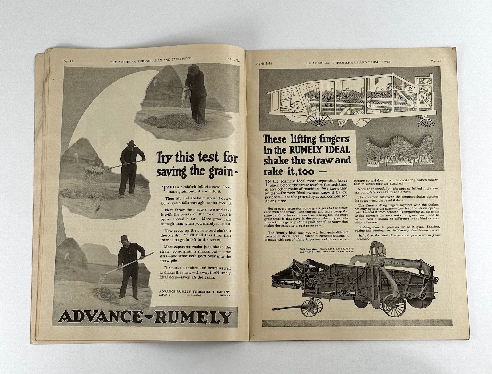 The American Thresherman & Farm Power MAGAZINE April 1918 MADISON, WIS.