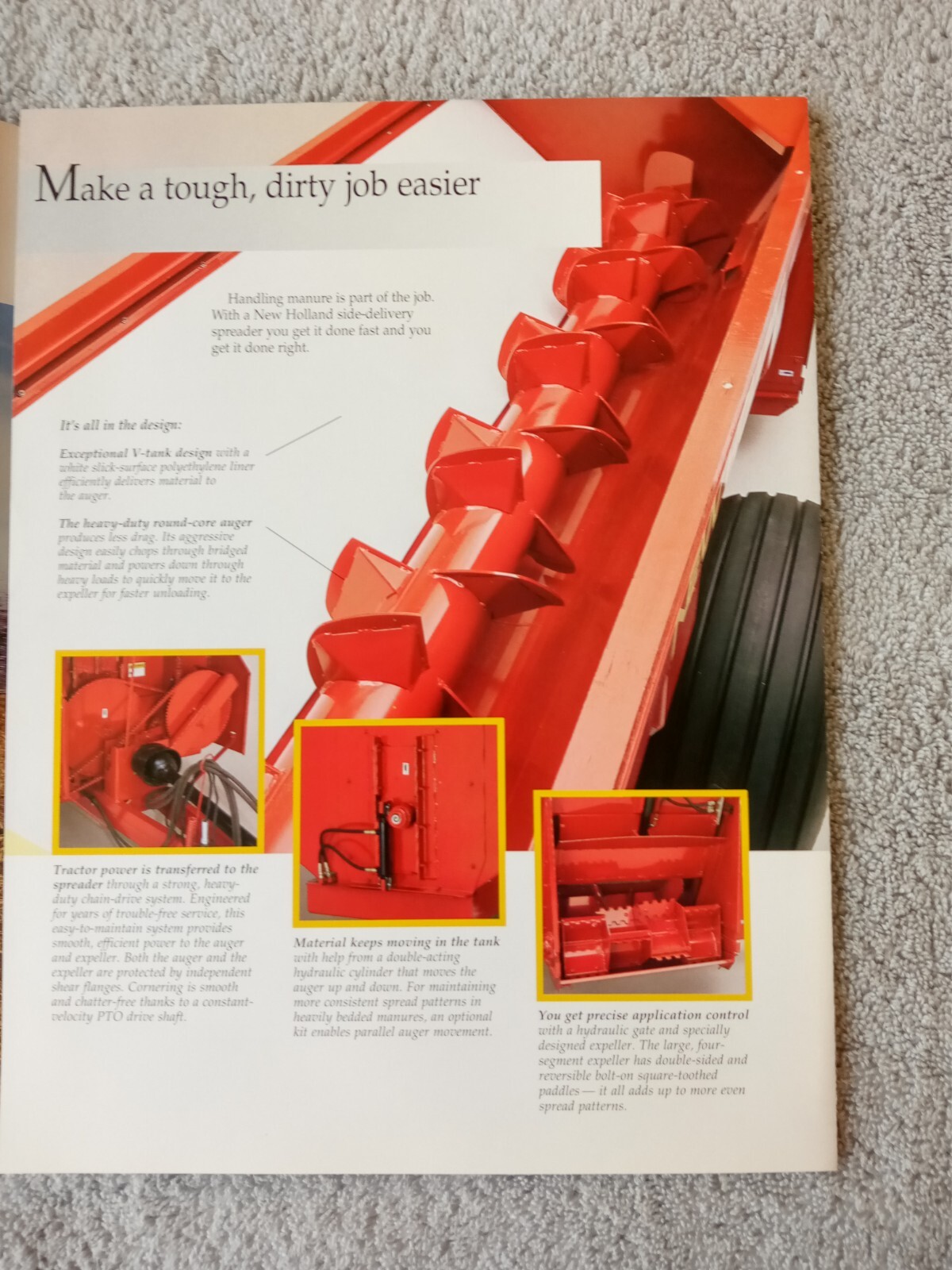 New Holland 3102 3106 3110 Side-Delivery Spreader Sales Brochures. Lot Of 7.
