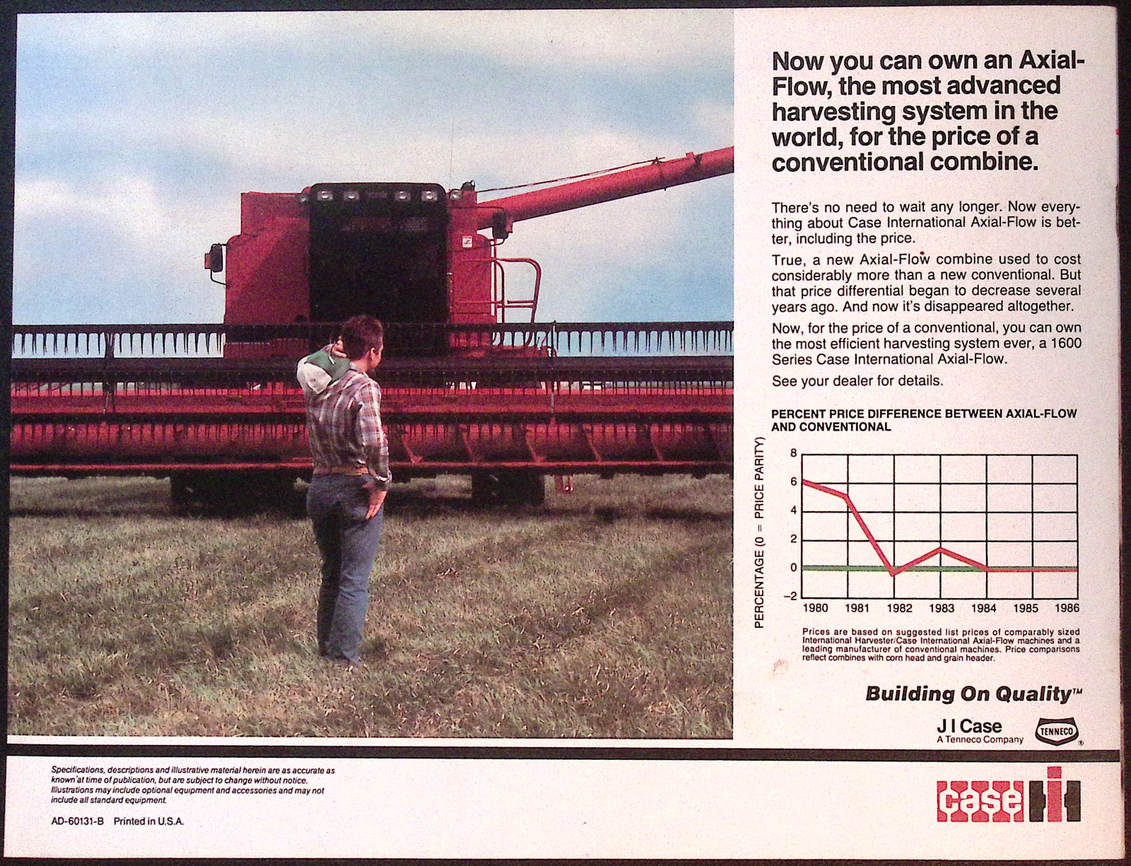 Case International 1600 Series Axial-Flow Combines Vintage Brochure
