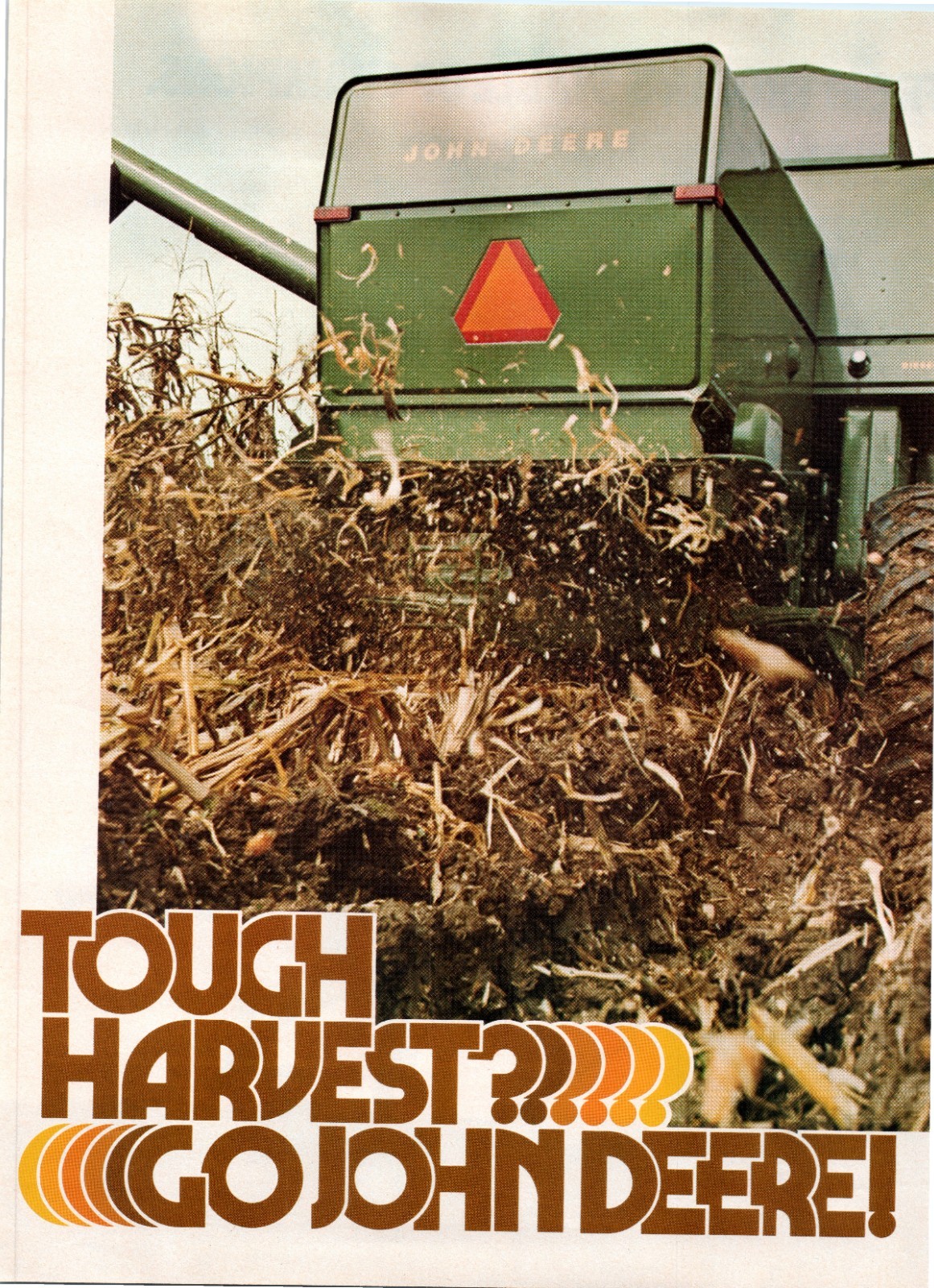 1977 John Deere 6600 Corn Combine 70&rsquo;s Vintage 2-Page Print Ad