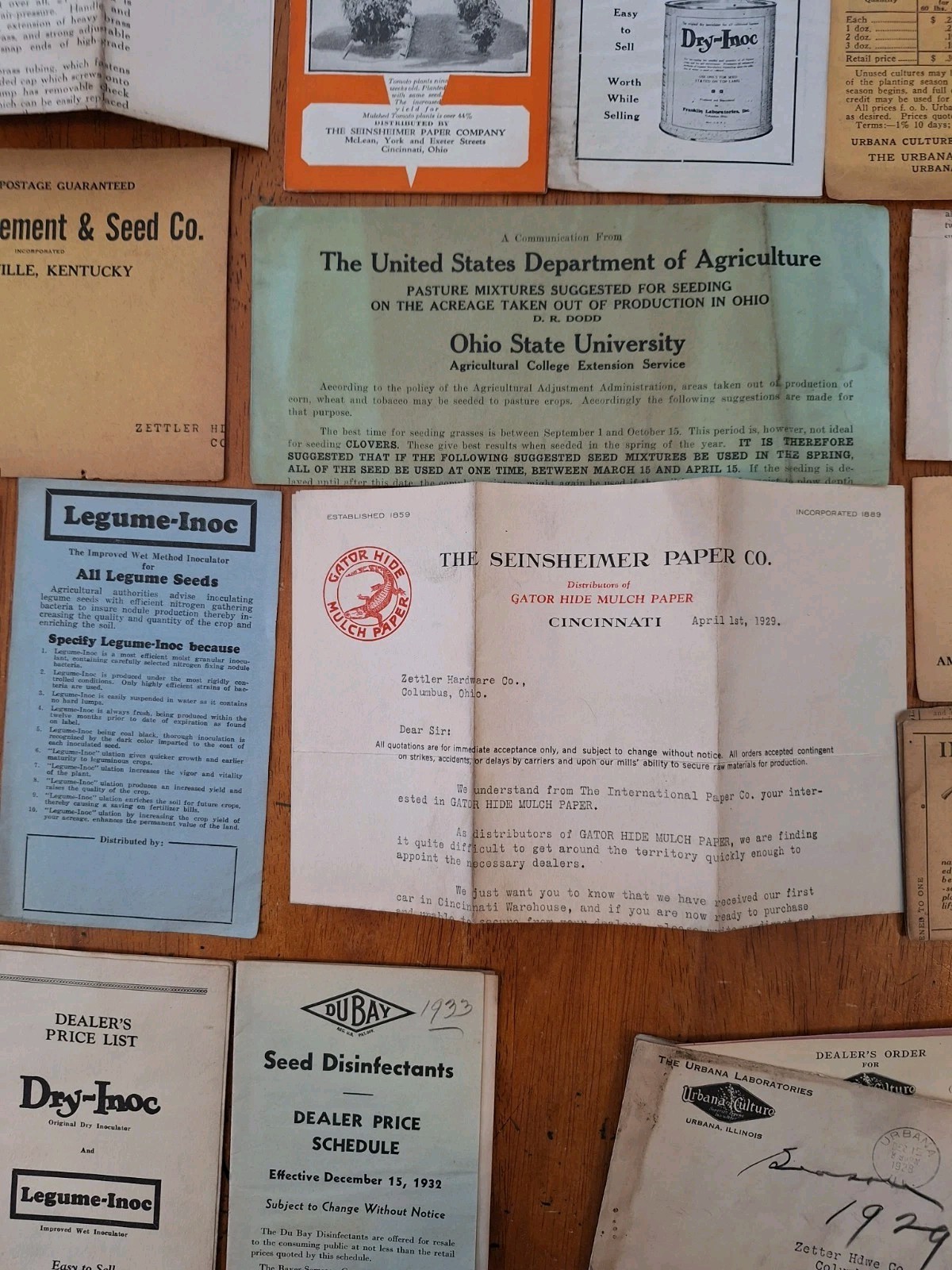 Large Lot Of Antique Agriculture Ephemera
