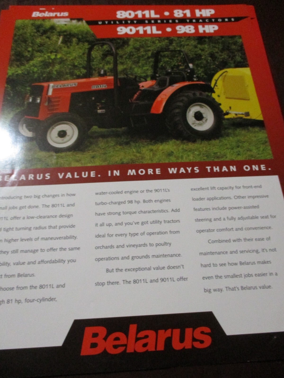 Belarus Tractors Sales/Specifications Brochures 7 items, Circa 1990&rsquo;s
