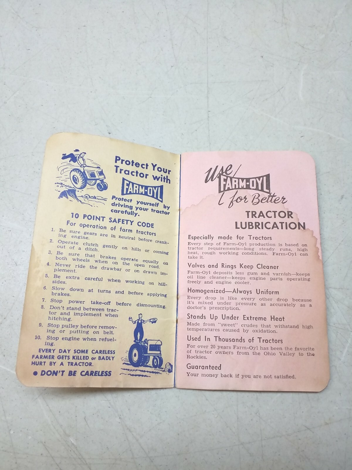 Farm Oyl Memo Book 1949 50 Petroleum Advertising Mondovi Farm Service Wisconsin