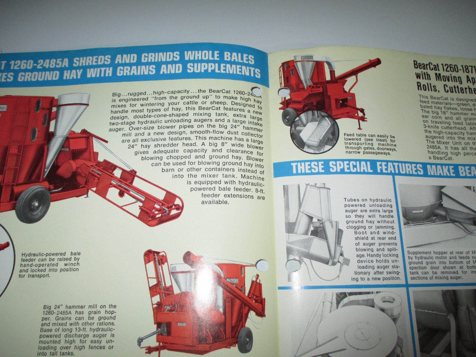 Bear Cat 1260 Grind-O-Mix Feed Grinder / Mixer Sales Brochure Literature 8-71
