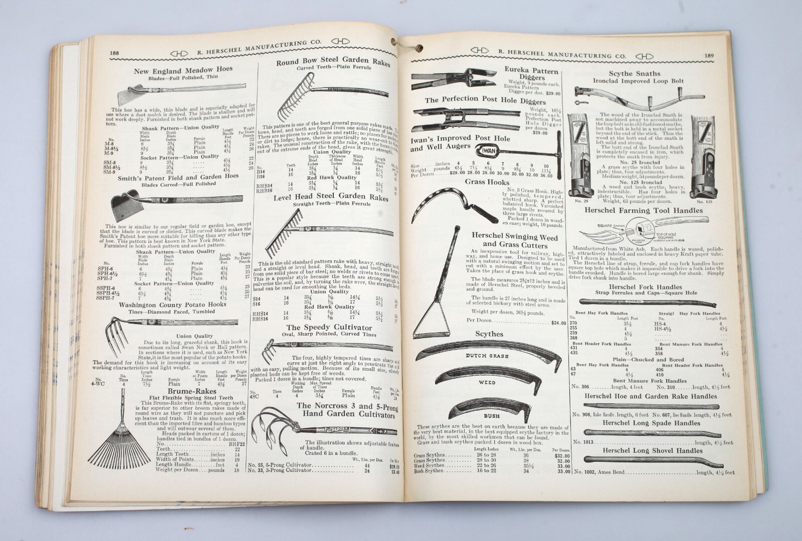 1937-38 R. Herschel Manufacturing Agricultural Cutting Parts Catalog