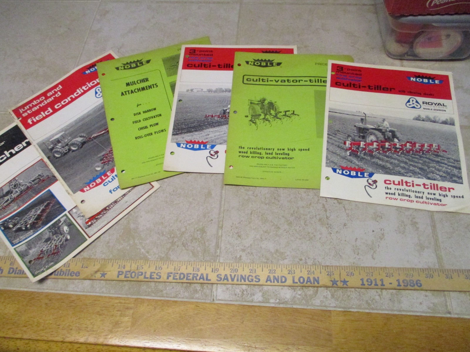 VTG Lot Noble Royal Industries Farm Implements Brochures Multi Tiller Muchers