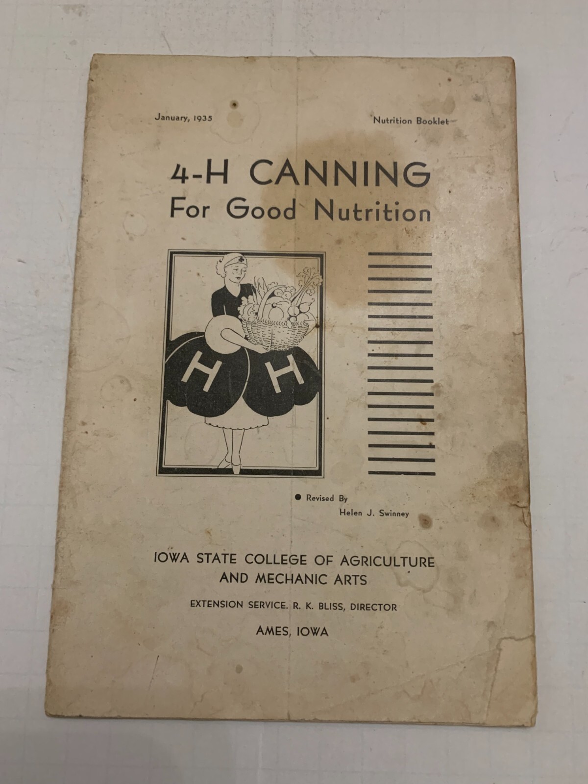1935 4-H Canning For Good Nutrition Booklet by Iowa State College Agriculture