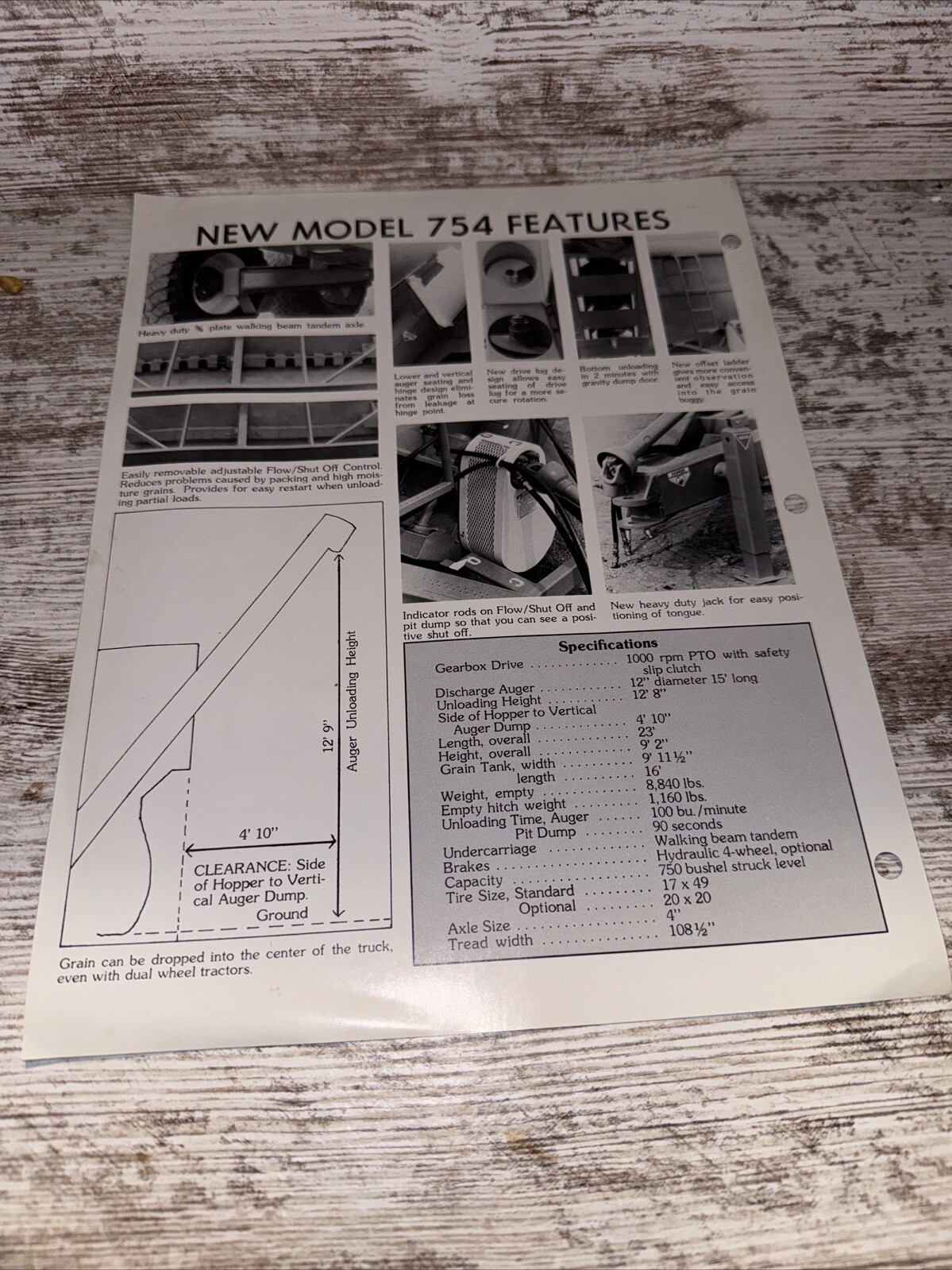 United Farm Tools Inc 754 Grain Buggy Sales Brochures Oelwein Iowa DP