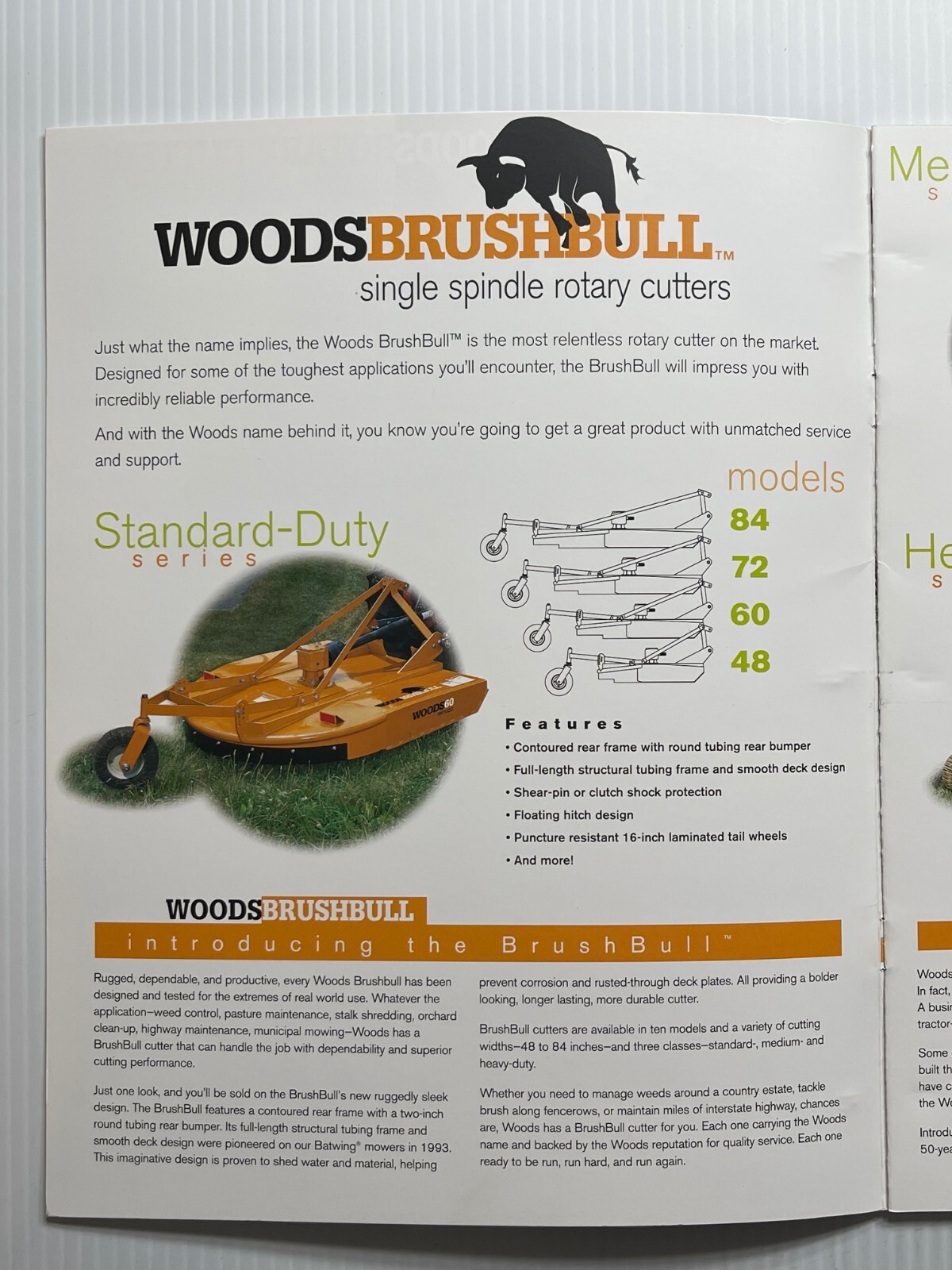 Woods Rotary Cutters / Mowers Sales Brochure *Original Dated 2006* (10 Pages)